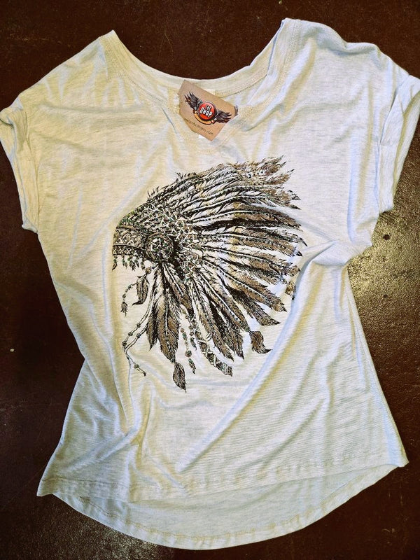 Indian Headdress T with Bling