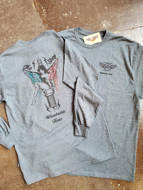 The Shop Pixie Pin-up Longsleeve Dark Grey